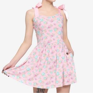 Pink Floral Gears Sweetheart Dress size small